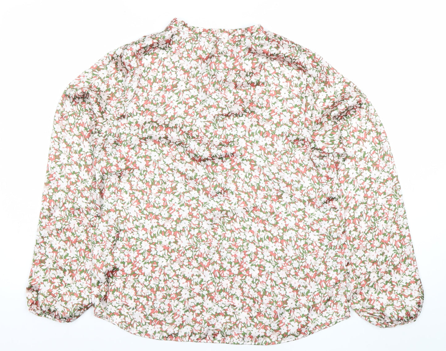 Gallery Womens Multicoloured Floral Long Sleeve Chiffon Blouse Size 10