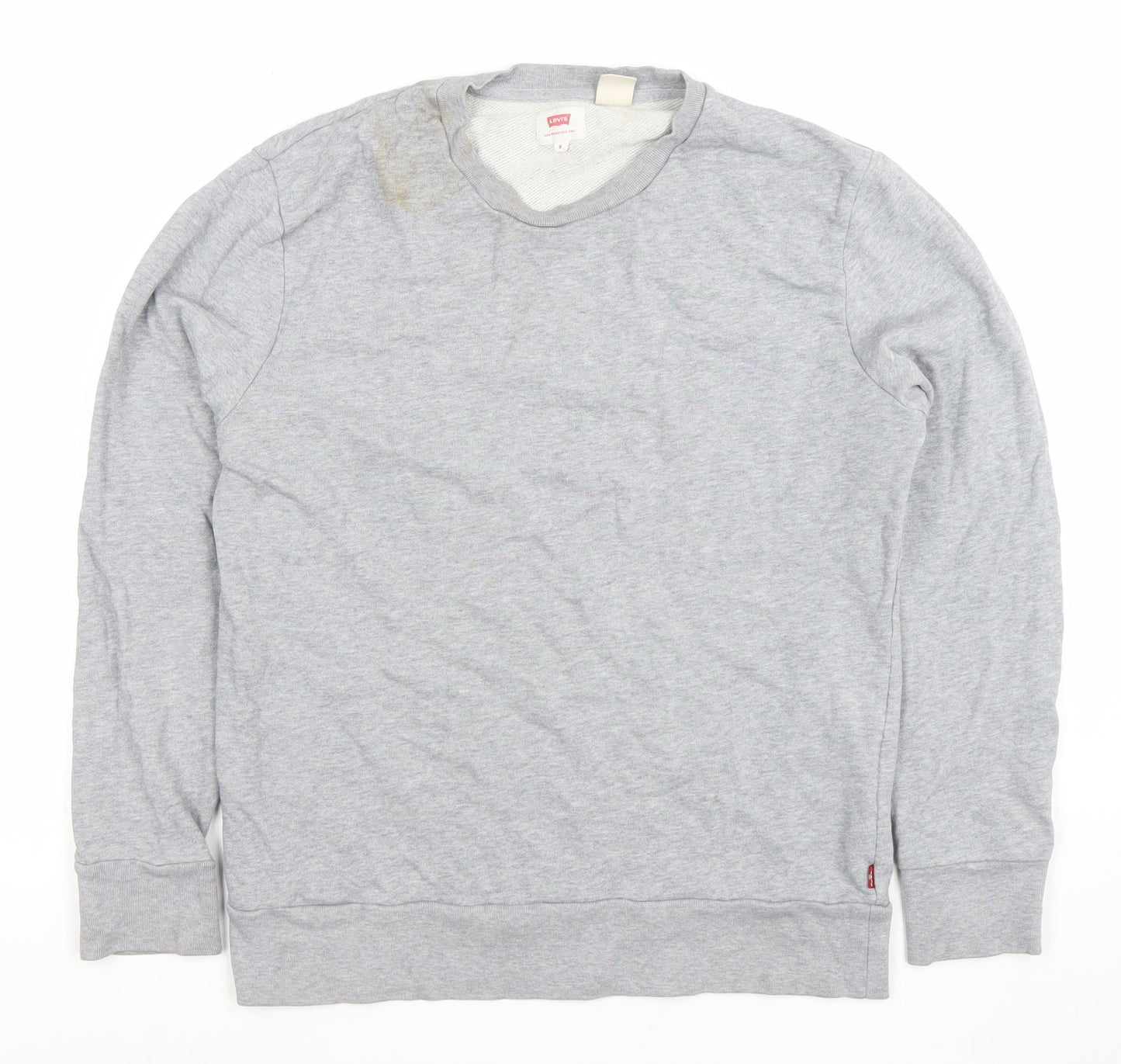 Levi's Men's Grey Cotton Crew Neck Pullover Sweatshirt Size S