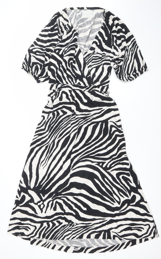 FW Bridge Women’s Black Zebra Print A-Line Dress Size 16
