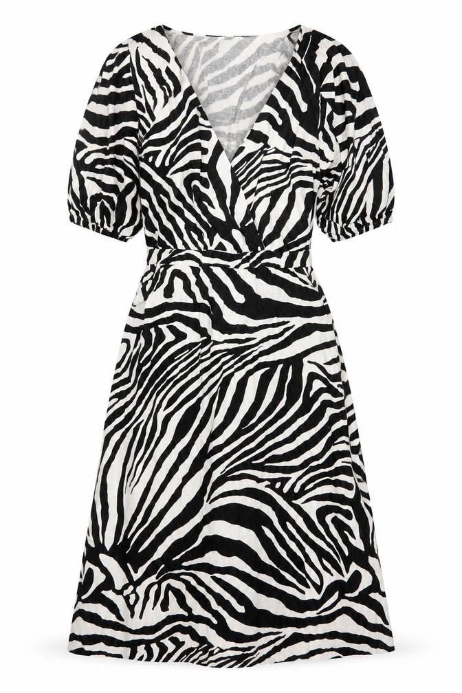FW Bridge Women’s Black Zebra Print A-Line Dress Size 16