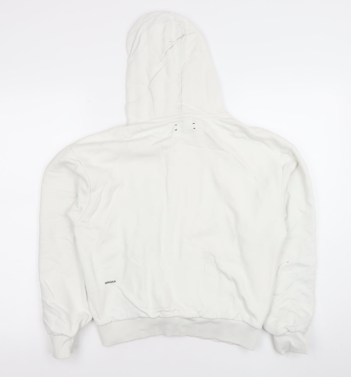 Pangaia Women White Organic Cotton Pullover Hoodie Size M