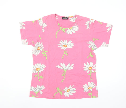 Jim Thompson Women’s Pink Floral Cotton T-Shirt XL