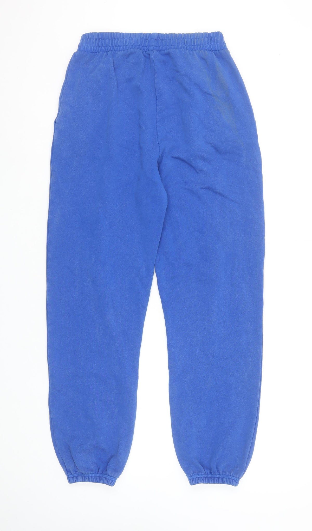 ZARA Women Blue Fanta Logo Jogger Sweatpants Size M Cotton Blend