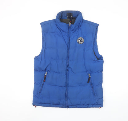 Additional front view of TOG24 boys’ blue padded bodywarmer gilet 13 years 158cm polyester