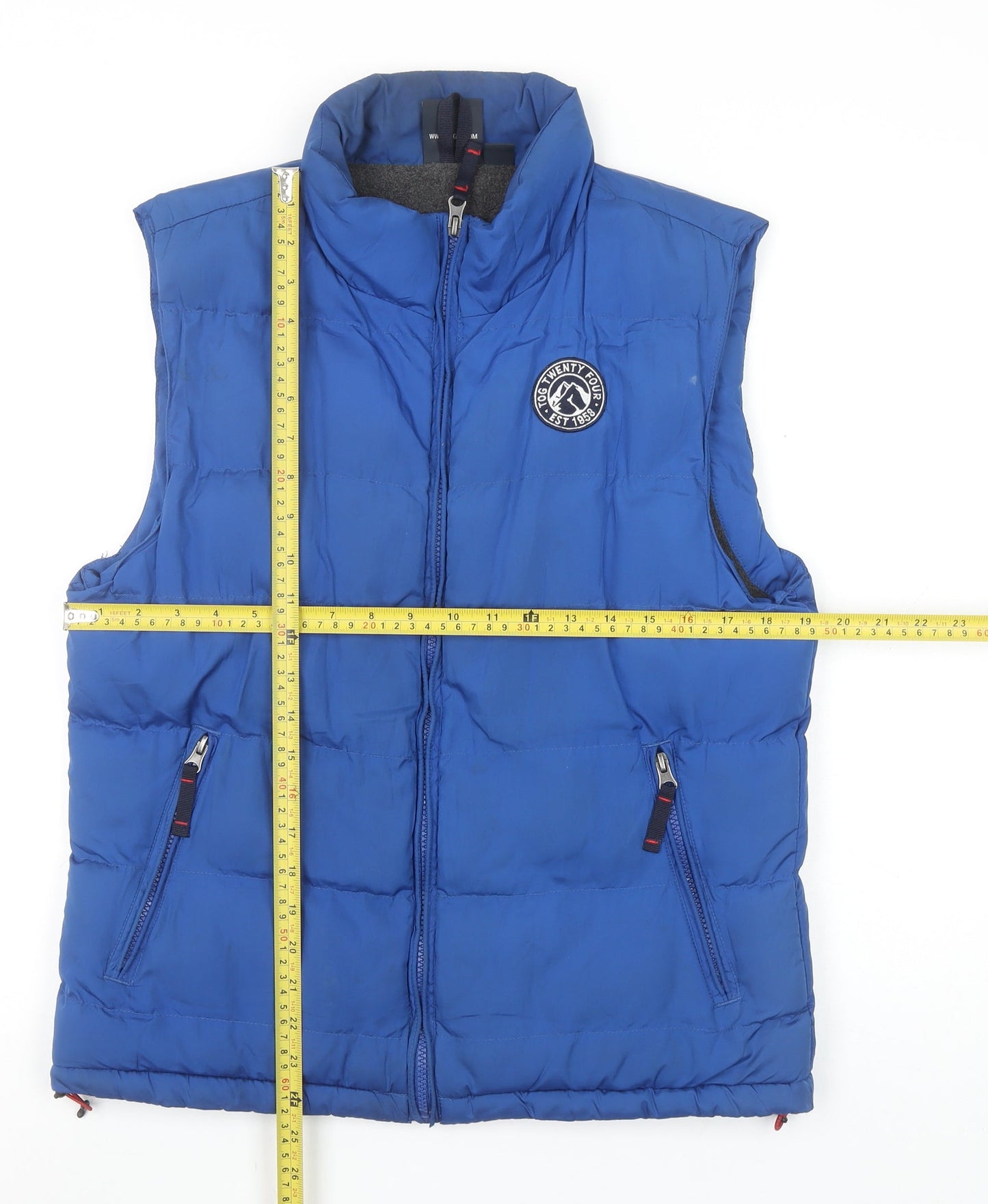 TOG24 Boys Blue Padded Bodywarmer Gilet 13 Years 158cm Polyester