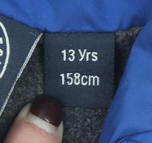 TOG24 Boys Blue Padded Bodywarmer Gilet 13 Years 158cm Polyester
