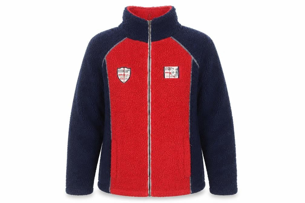 bpc Bonprix Women’s Red Blue Fleece Jacket Size 16 Zip Outdoor Casual