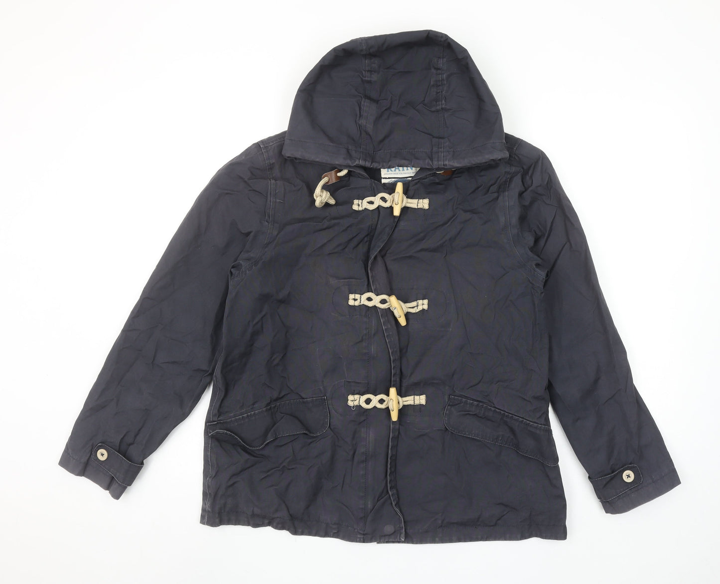 Seasalt Cornwall Women's Blue Hooded Toggle Jacket Size 12