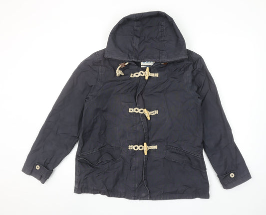 Seasalt Cornwall Women's Blue Hooded Toggle Jacket Size 12