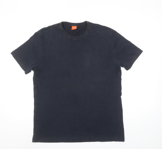 BOSS Men's Black XL Crew Neck Cotton Jersey T-Shirt