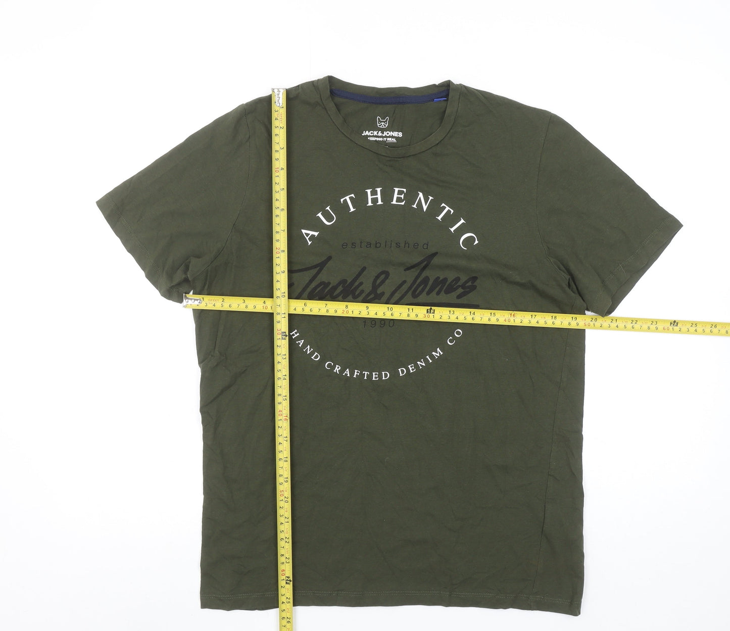 Jack & Jones Boys Green Logo T-Shirt 16 Years Short Sleeve Cotton Top