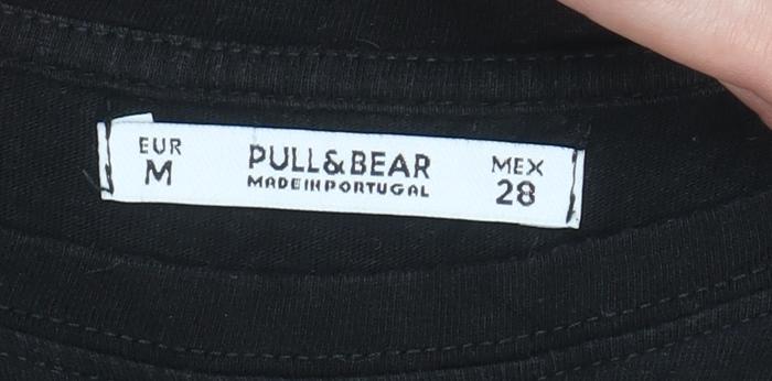 Pull & Bear Women's Black Space Graphic T-Shirt Size 10