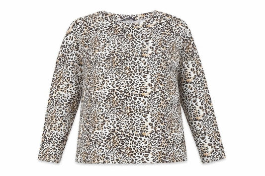 Marks and Spencer Women’s Multicoloured Leopard Print Long Sleeve T-Shirt Size 12