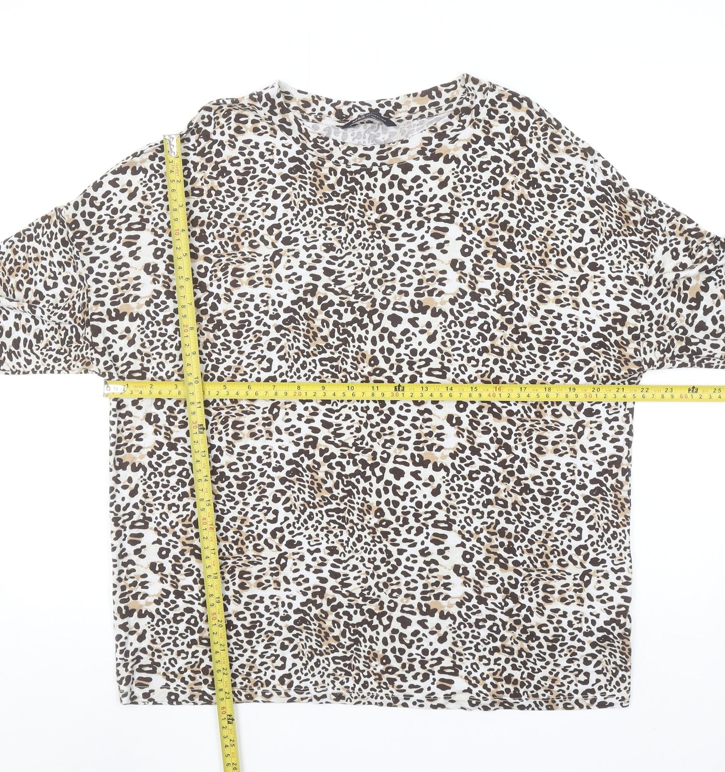 Marks and Spencer Women’s Multicoloured Leopard Print Long Sleeve T-Shirt Size 12