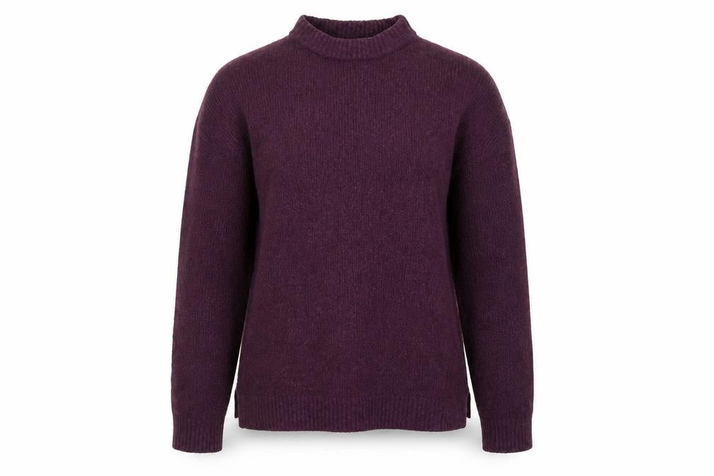 Gap Women's Purple Mock Neck Wool Blend Knit Jumper Size S