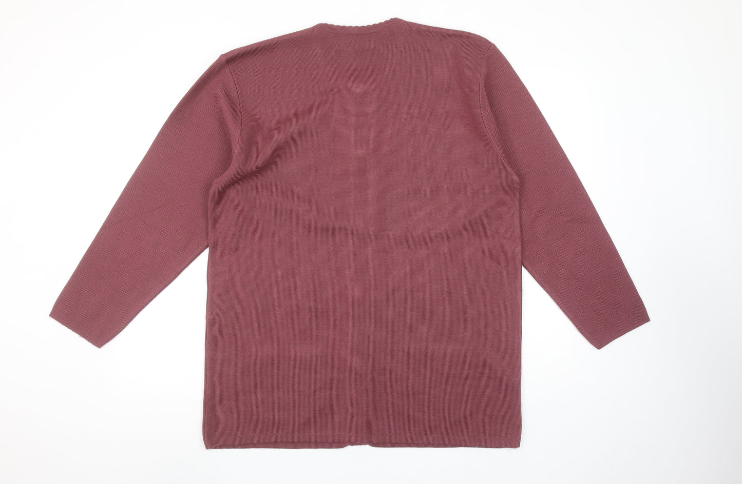Paramour Collection Womens Purple XL Embroidered Knit Cardigan