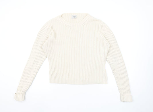 Next Women’s Ivory Ribbed Cotton Knit Jumper Size L