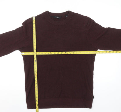 Jack & Jones Men’s Brown Small Crew Neck Knit Jumper Pullover