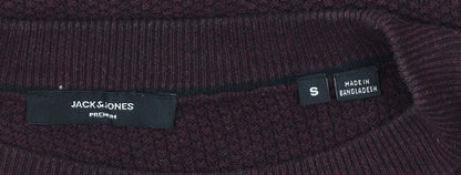 Jack & Jones Men’s Brown Small Crew Neck Knit Jumper Pullover