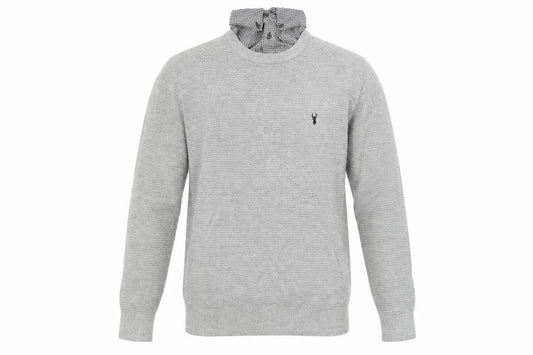 Next Men’s Grey Cotton Crew Neck Jumper Size S Classic Knit