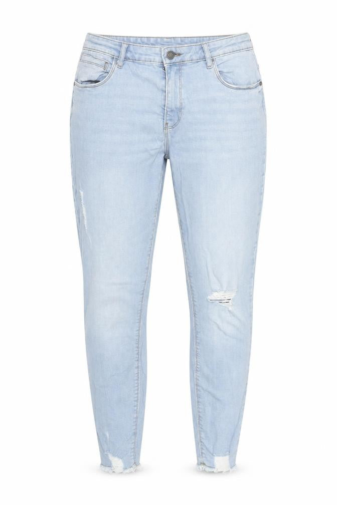 Noisy May Women's Blue Slim Fit Ankle Jeans Size 14