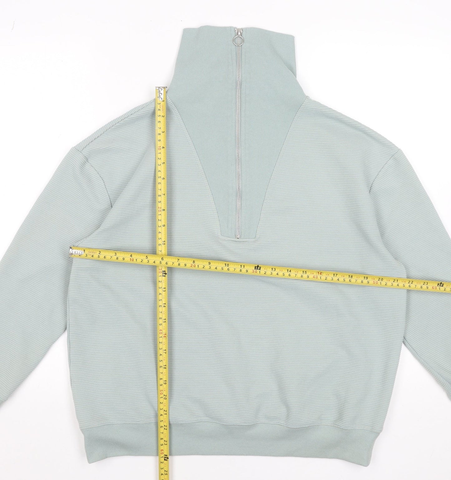 Anko Women’s Light Green 1/2 Zip High Neck Sweatshirt Size 12