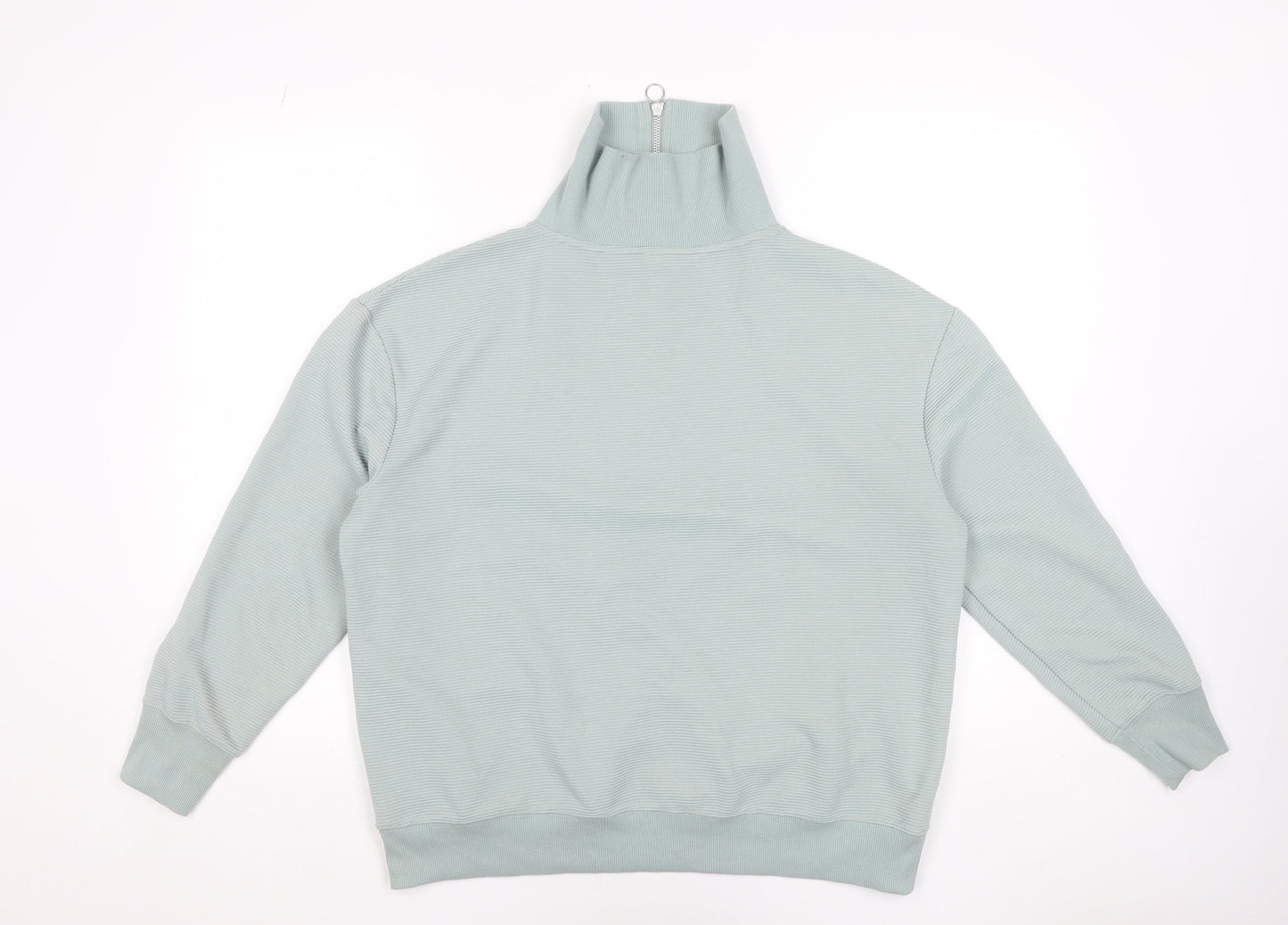 Anko Women’s Light Green 1/2 Zip High Neck Sweatshirt Size 12