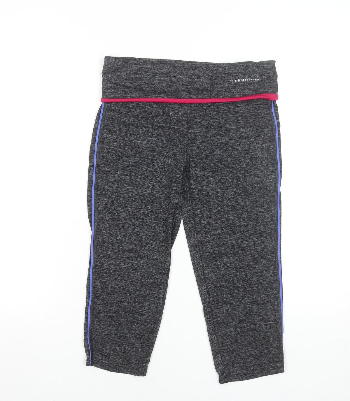 Oysho Women Black Capri Leggings Size M Polyester Stretch Activewear