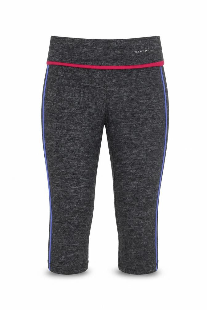 Oysho Women Black Capri Leggings Size M Polyester Stretch Activewear
