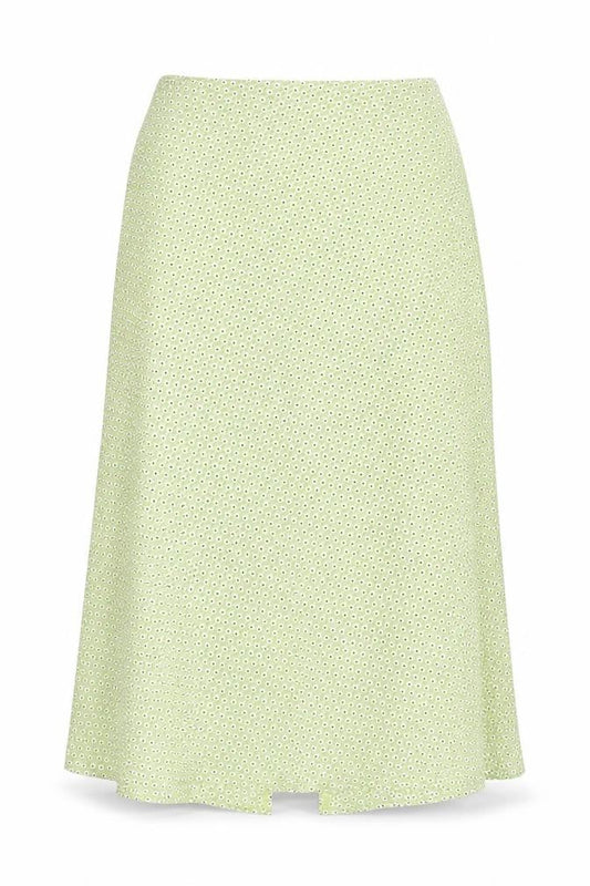 Hollister Womens Green Floral A-Line Midi Skirt XS High Rise