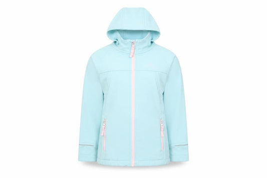 Hi Gear Girls Blue Hooded Soft Shell Jacket 5-6 Years Lightweight Outdoor Coat