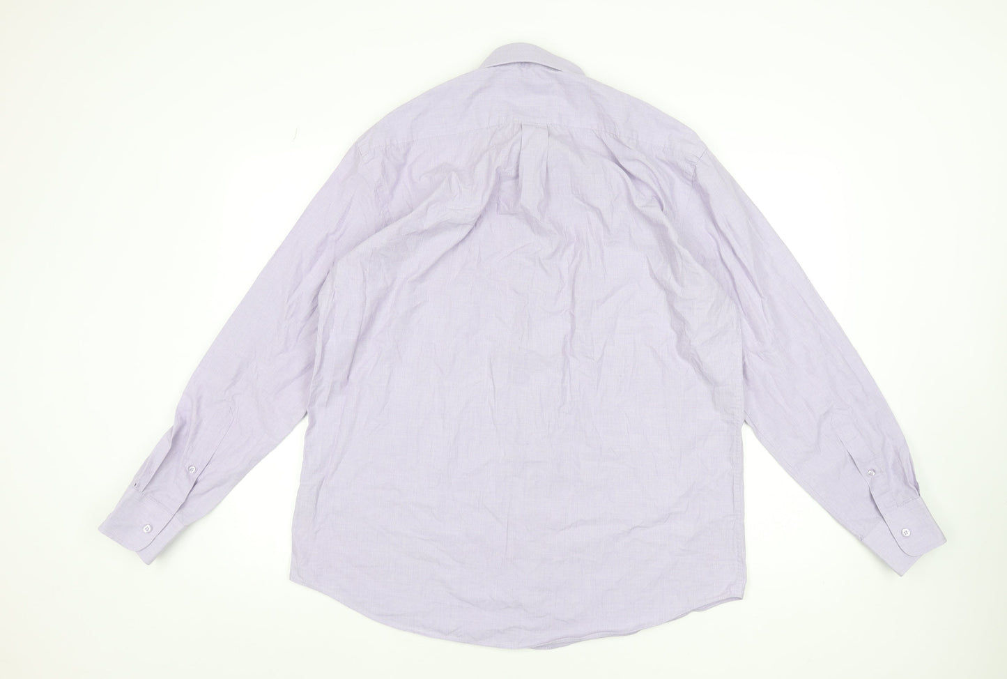 Dunnes Stores Men's Purple Regular Fit Long Sleeve Dress Shirt 16.5in