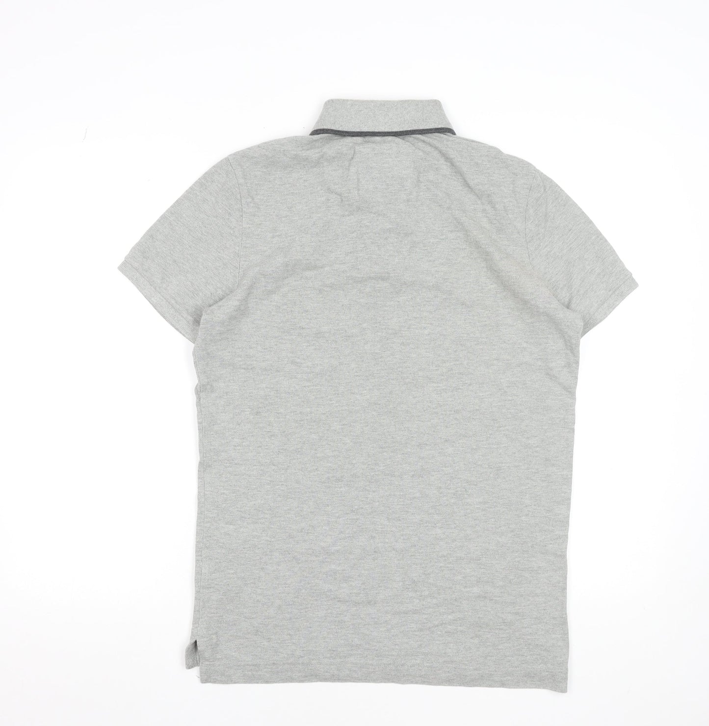 Abercrombie & Fitch Men’s Grey Cotton Polo Shirt Size M Classic Fit