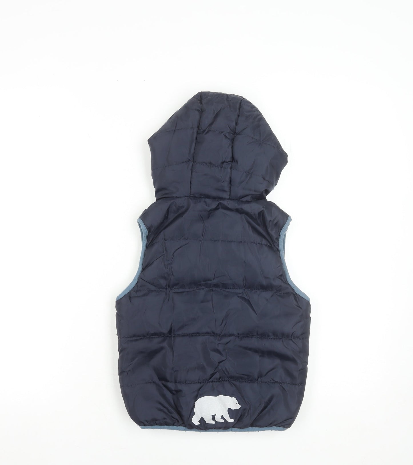 Lupilu Boys Blue Hooded Quilted Bodywarmer 5-6 Years Polyester