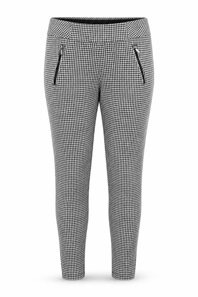 Marks & Spencer Women's Black Check Ankle Leggings Size 10