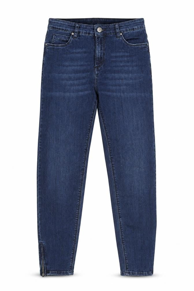 C.RO Magic Fit Women's Blue Ankle Zip Slim Jeans Size 10