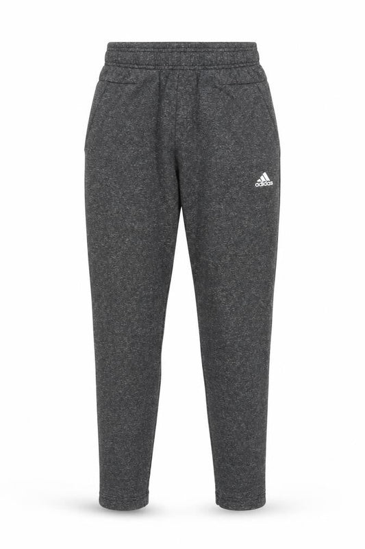 Front view of Adidas Men’s Grey Small Jogger Trousers Elastic Waist Tapered Fit
