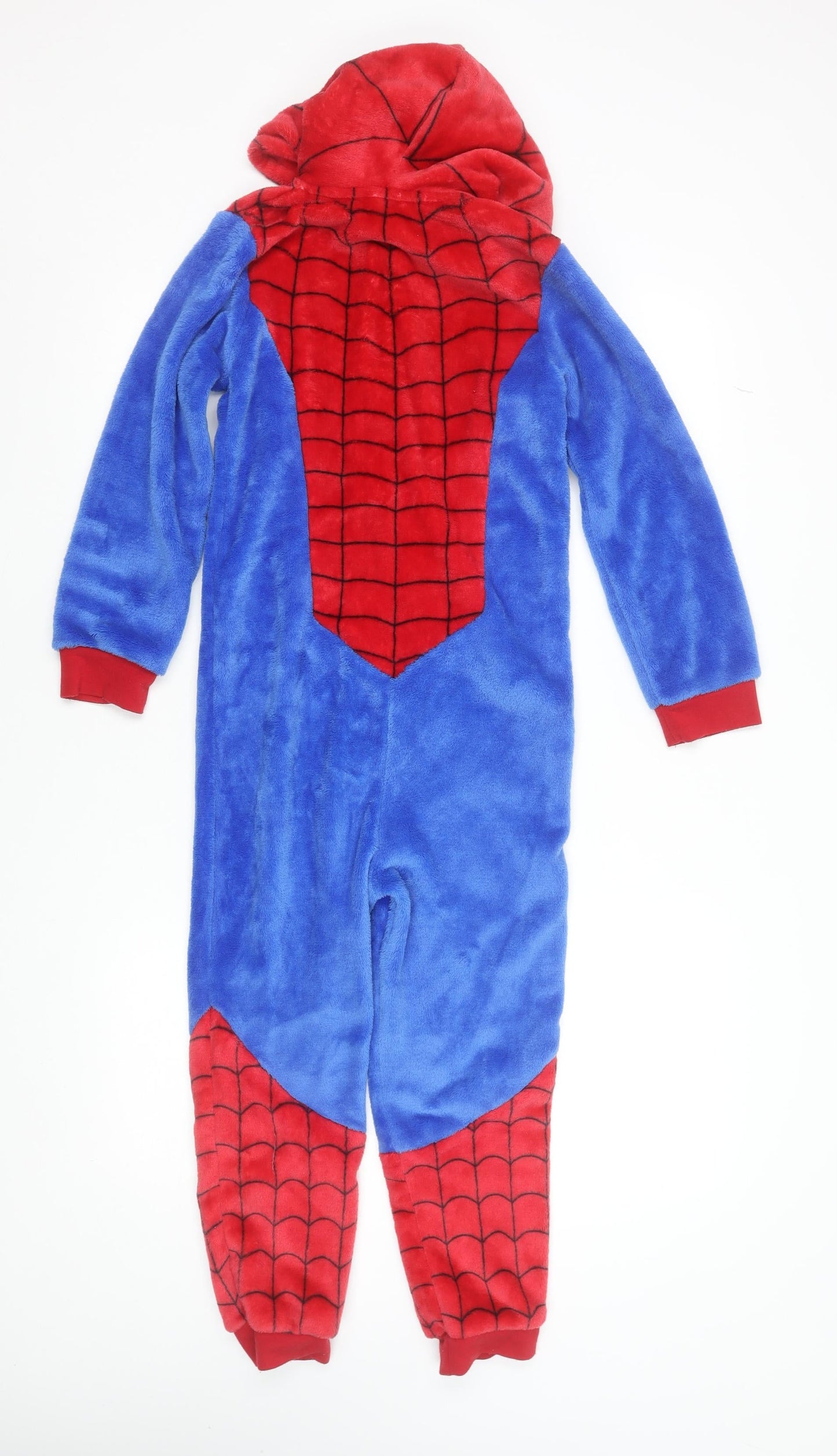 Marvel Boys Red & Blue Spider-Man Fleece Hooded Onesie 8-9 Years