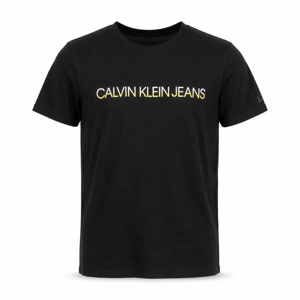 Calvin Klein Jeans Men's Black Cotton Logo T-Shirt Size M Regular Fit
