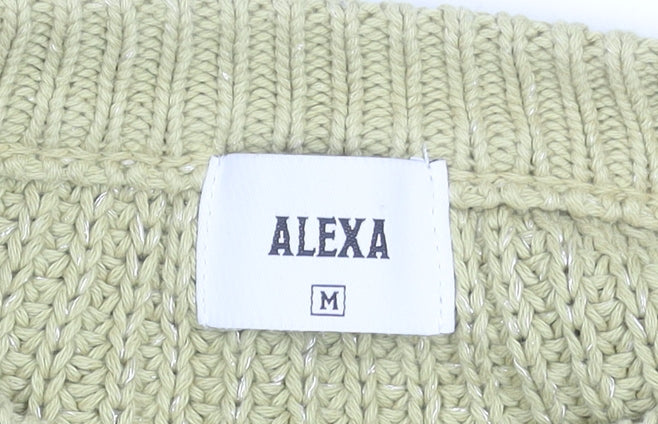 ALEXA Women’s Beige Chunky Knit Cotton Pullover Jumper Size M