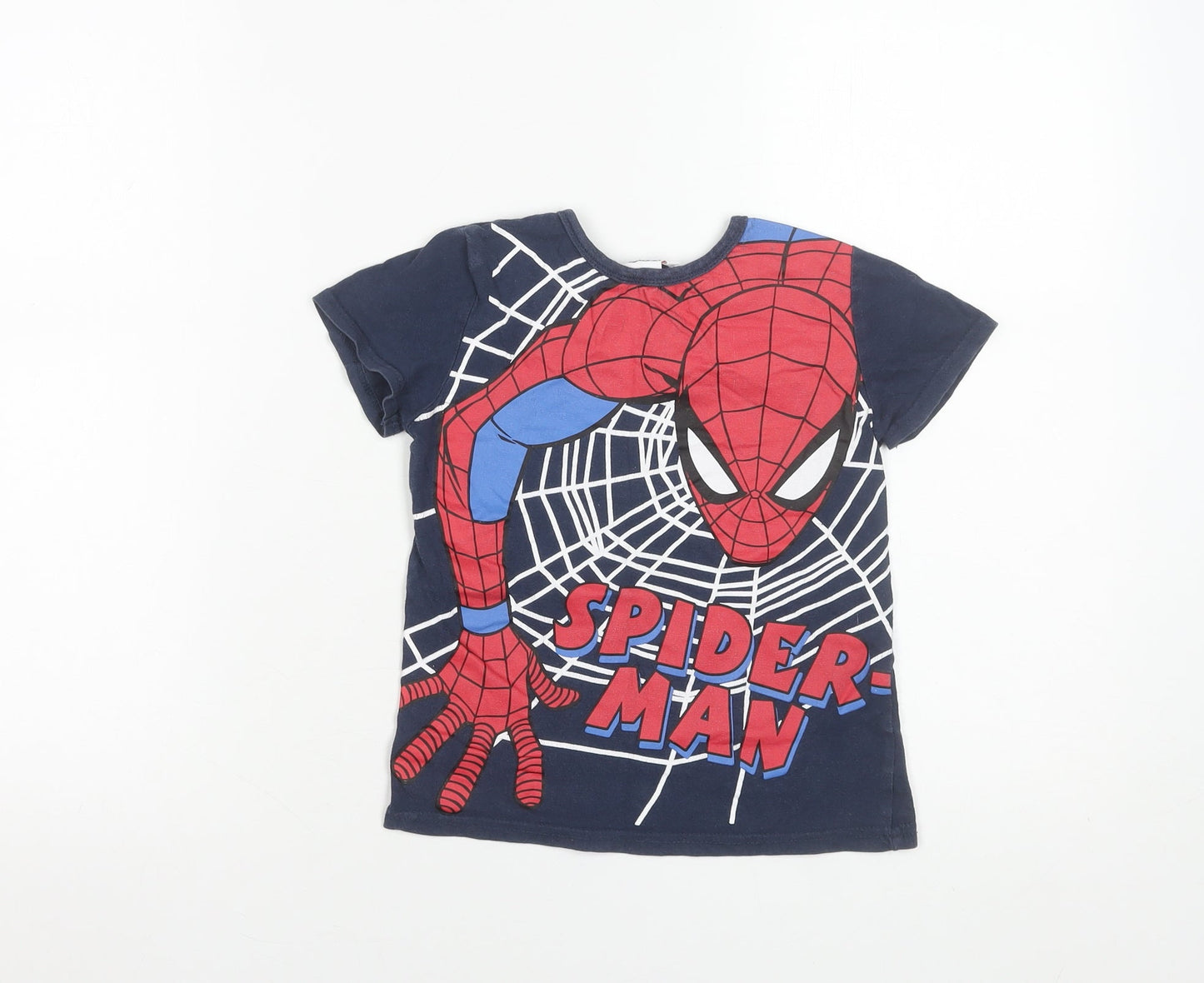 Marvel Boys Blue Spider-Man Graphic Cotton Short Sleeve T-Shirt 6-7 Years