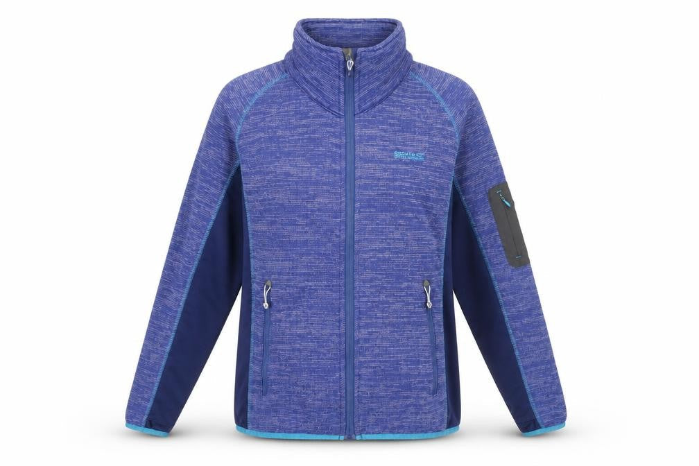 Regatta Women Blue Size 12 Soft Shell Full Zip Jacket