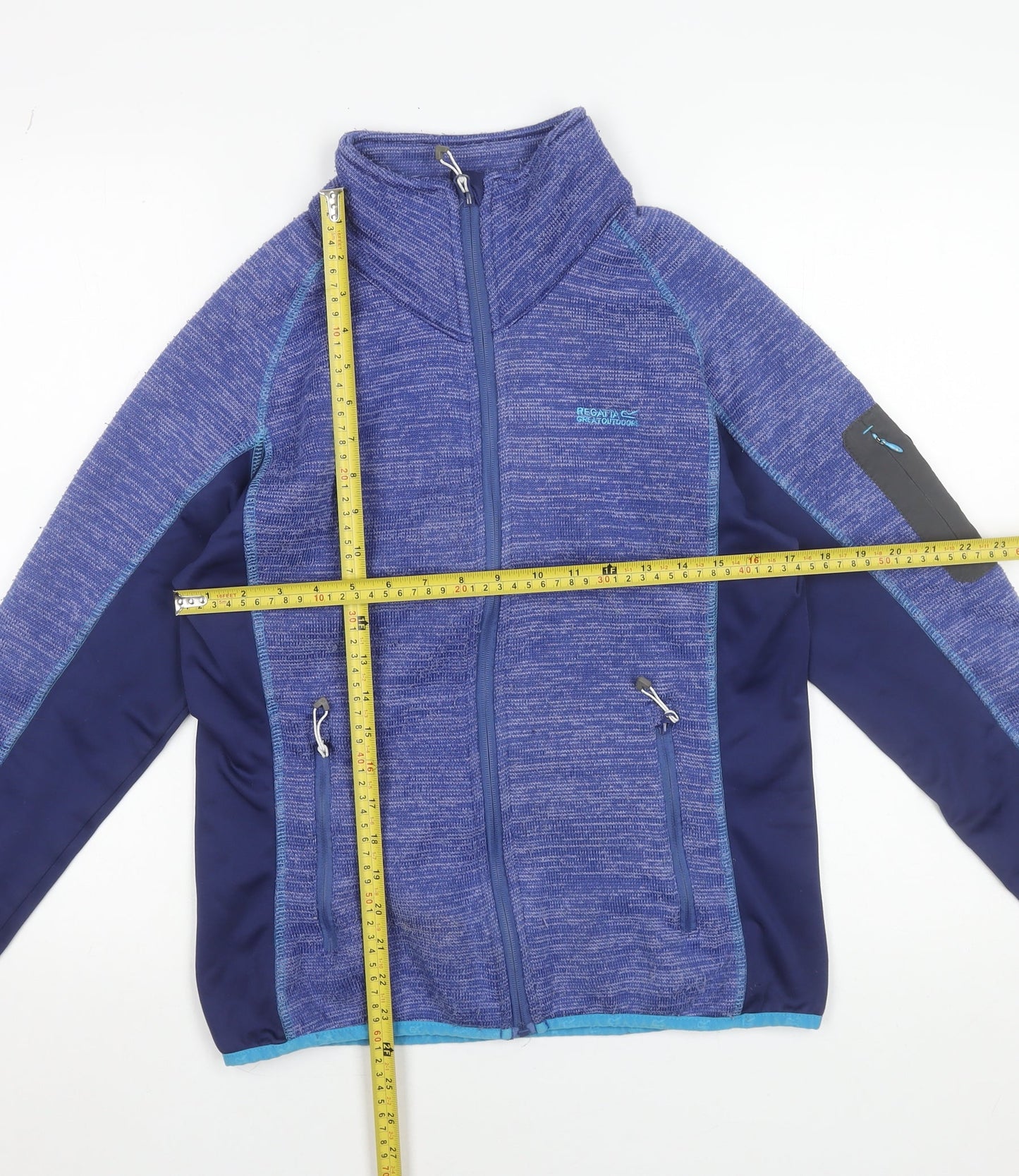 Regatta Women Blue Size 12 Soft Shell Full Zip Jacket