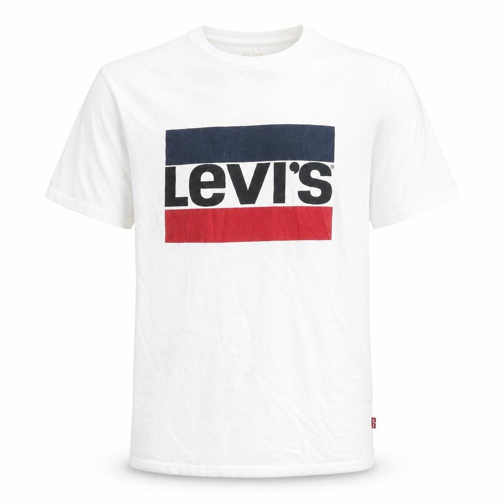 Levi's Men's White Logo Graphic Print Regular Fit T-Shirt M