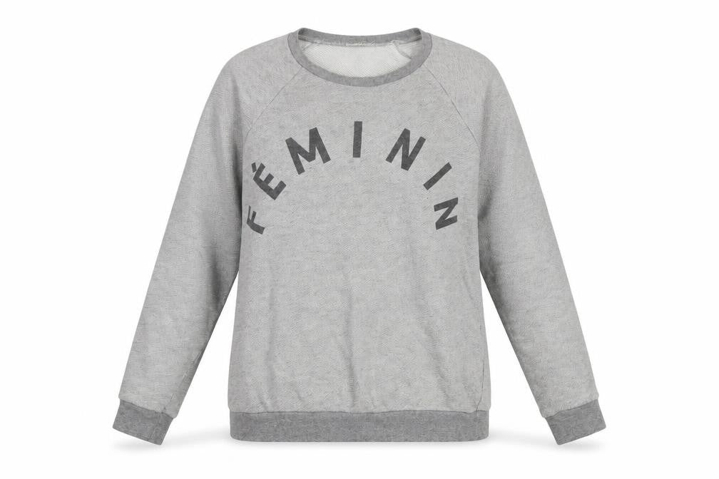 Whistles Women Grey Cotton Blend Pullover Sweatshirt UK 10