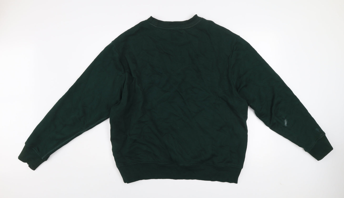 River Island Men's Green XL Pullover Sweatshirt Clermont Heights Logo