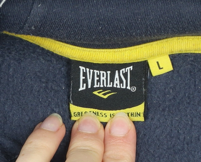 Everlast Men's Blue L Pullover Hoodie Fleece Sweatshirt