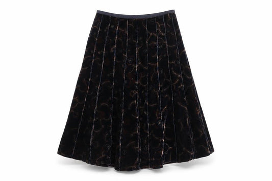 Anne Klein Womens Brown Velvet A-Line Midi Skirt Size 8