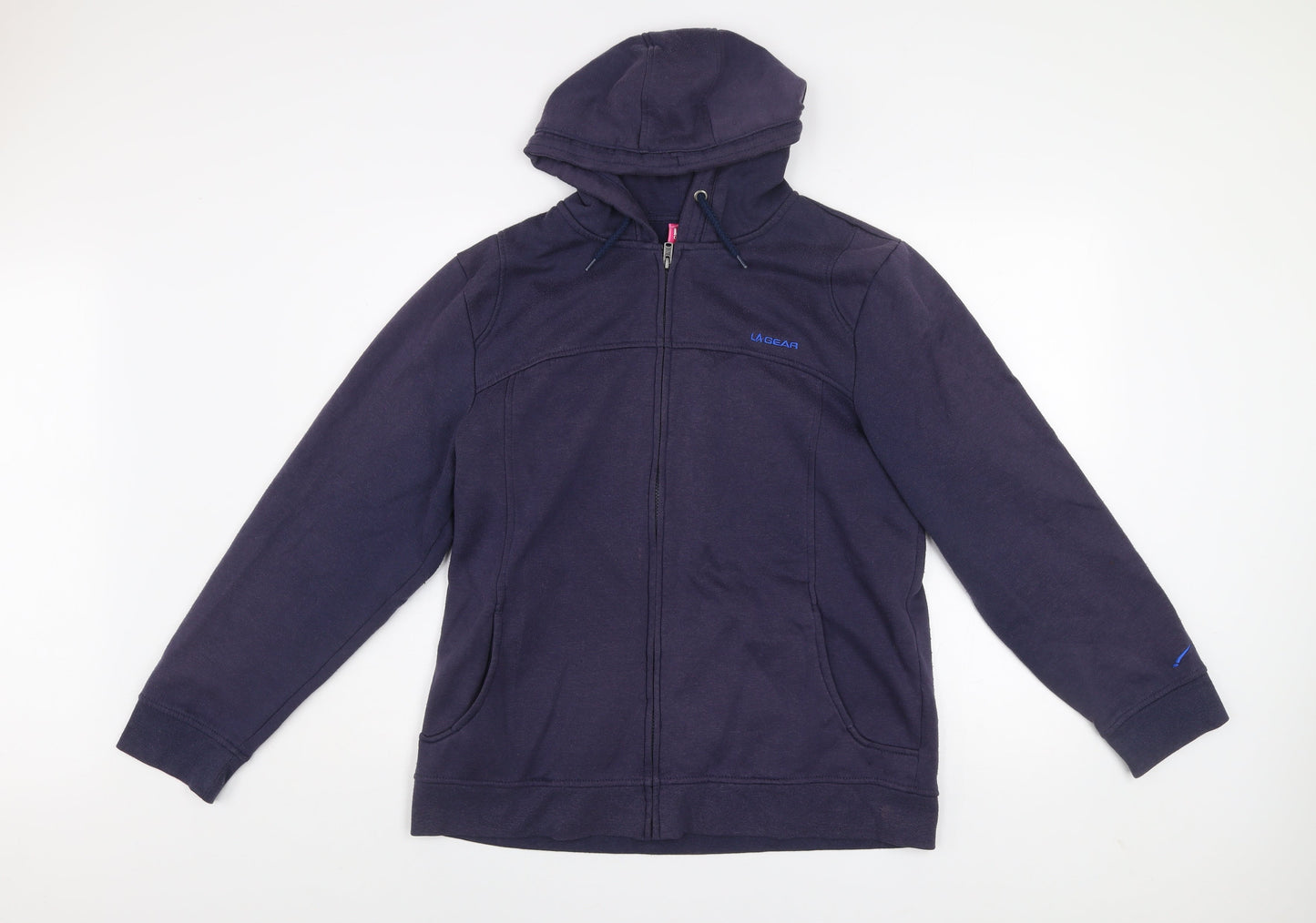 LA Gear Women Navy Full Zip Hoodie Size 22 Cotton Blend