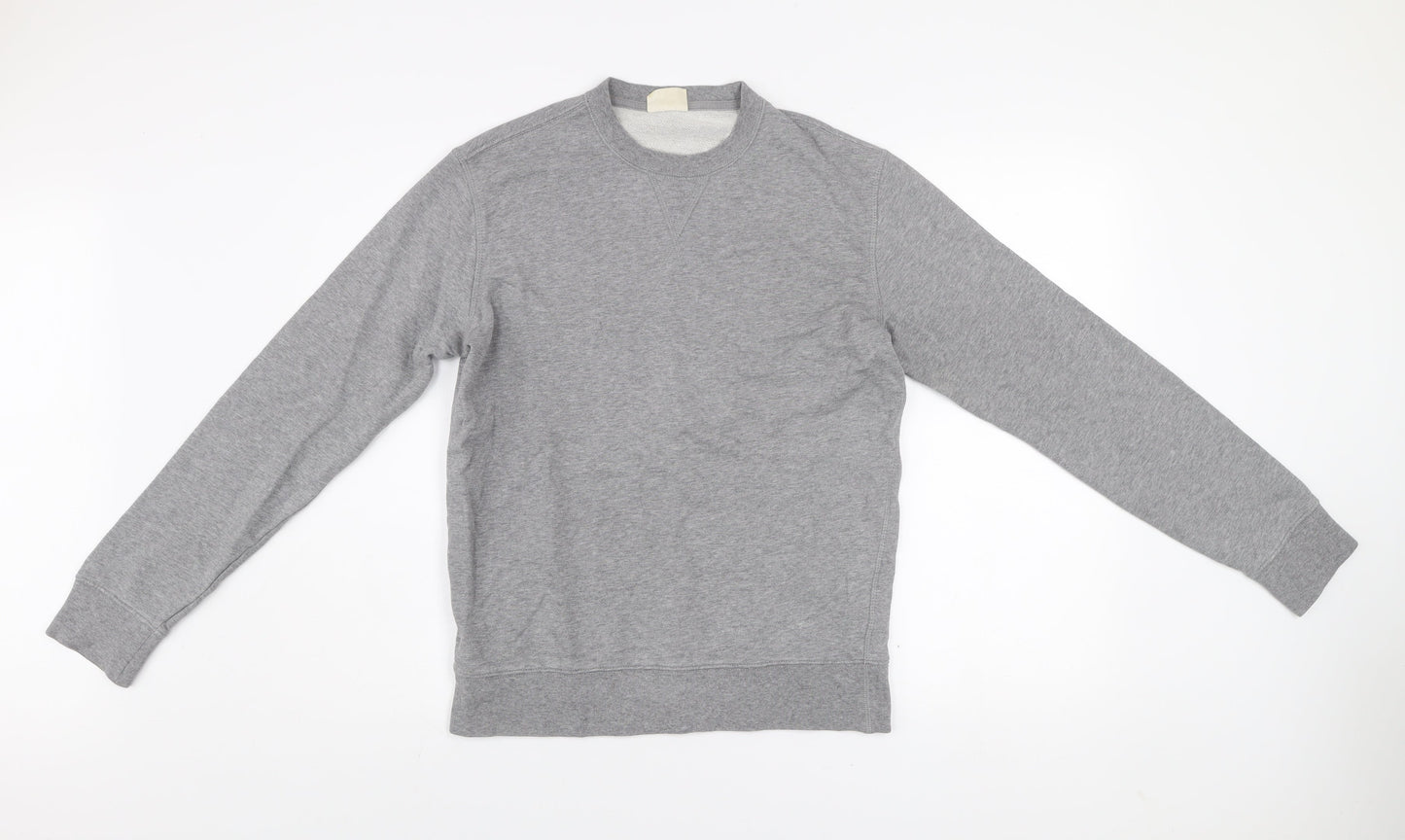 Marks and Spencer Men's Grey Small Crew Neck Pullover Sweatshirt